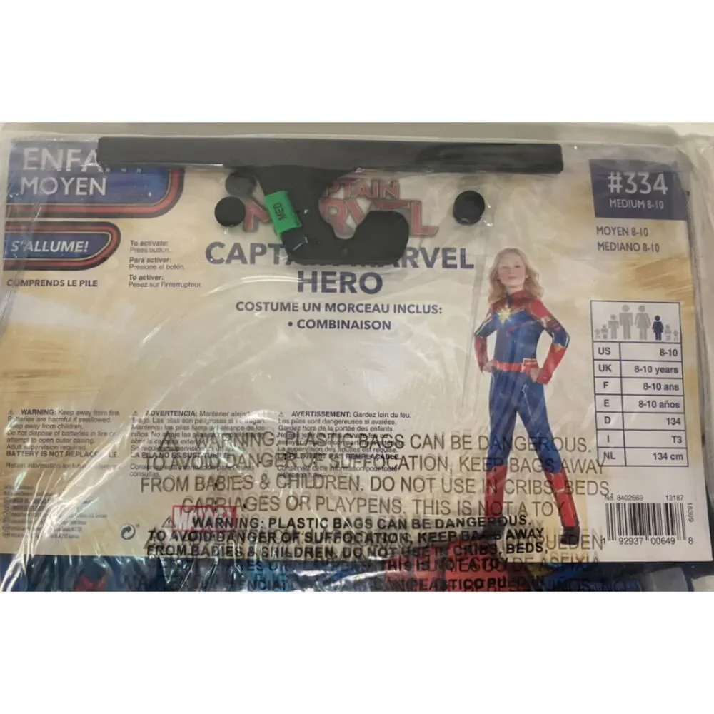 Marvel Captain Marvel Child Medium Costume - Picture 2 of 2